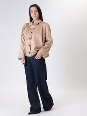 Bomber intrecciato Suede beige