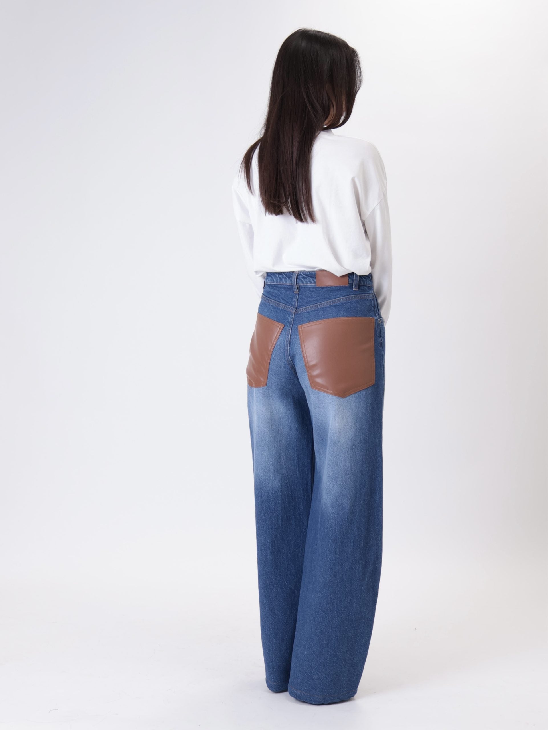 Jeans tasche ecopelle