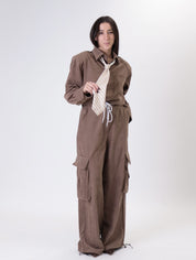 Pantalone tasconi biscotto