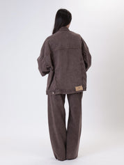 Giacca jeans sfumato moro