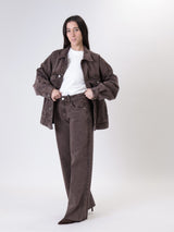 Giacca jeans sfumato moro