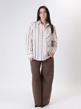 Camicia riga burro/moro