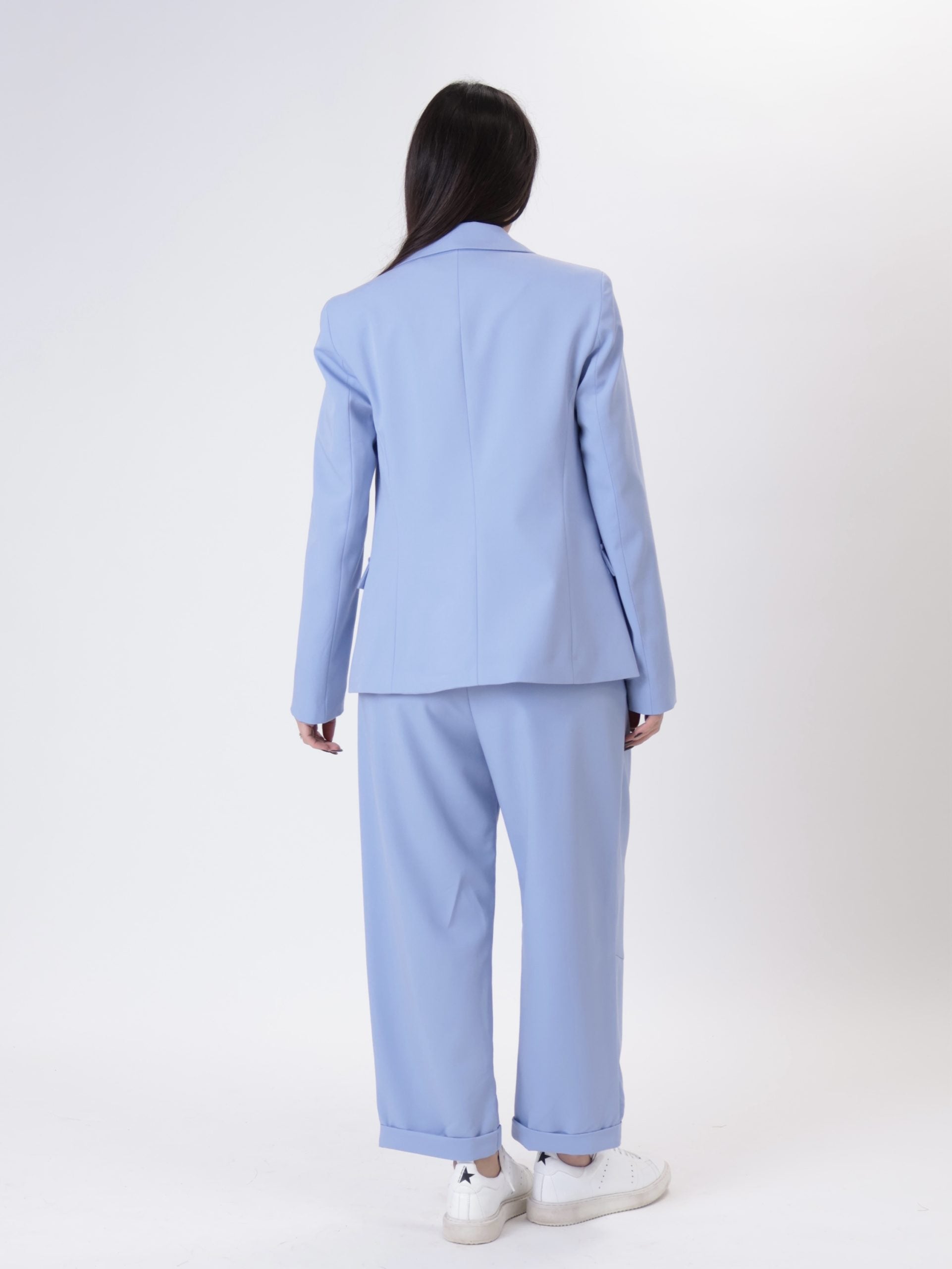 "Diretta" darted trousers light blue
