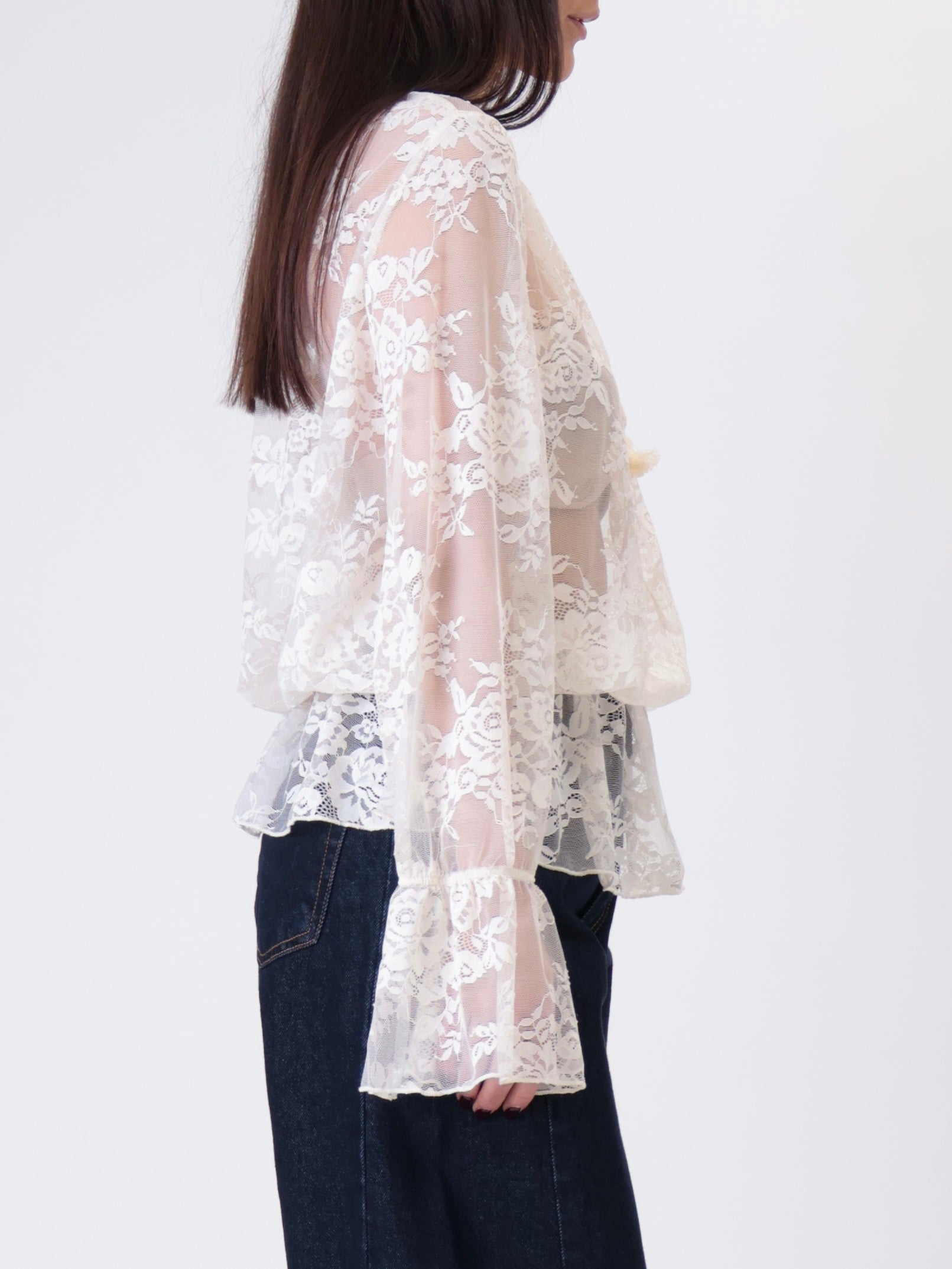Blusa pizzo avorio