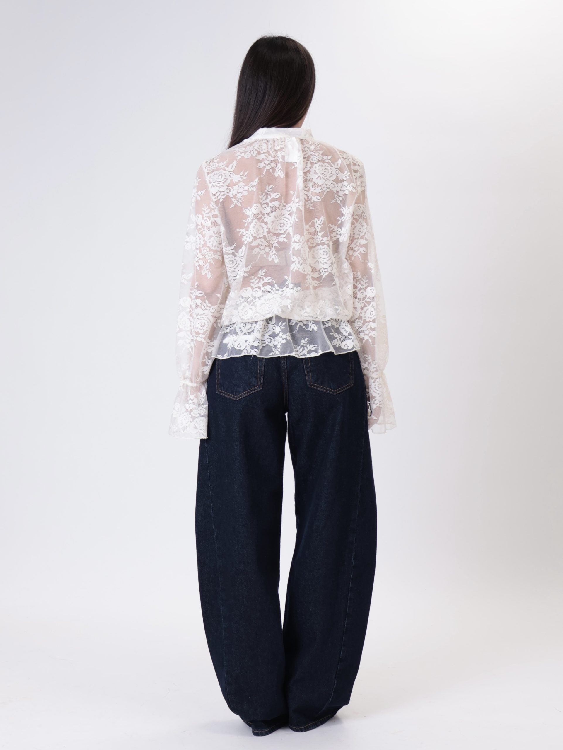 Blusa pizzo avorio