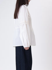 Blusa pizzo naturale bianco