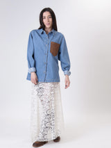 Ivory lace long skirt