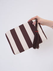 Pochette borsa Righe moro/burro