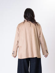 Blazer intreccio suede beige