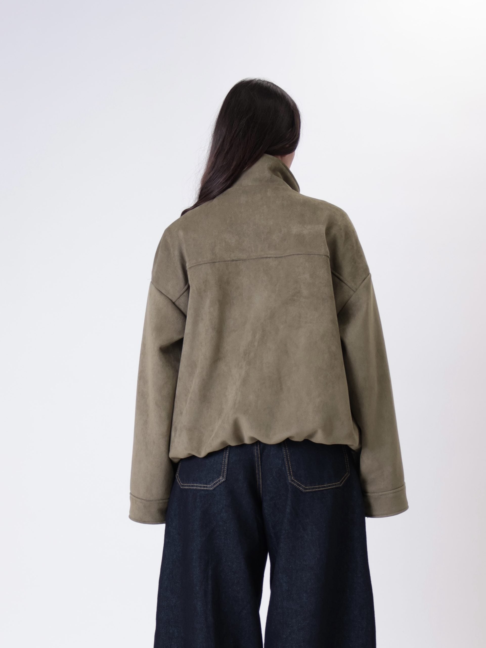 Bomber suede Emily militare