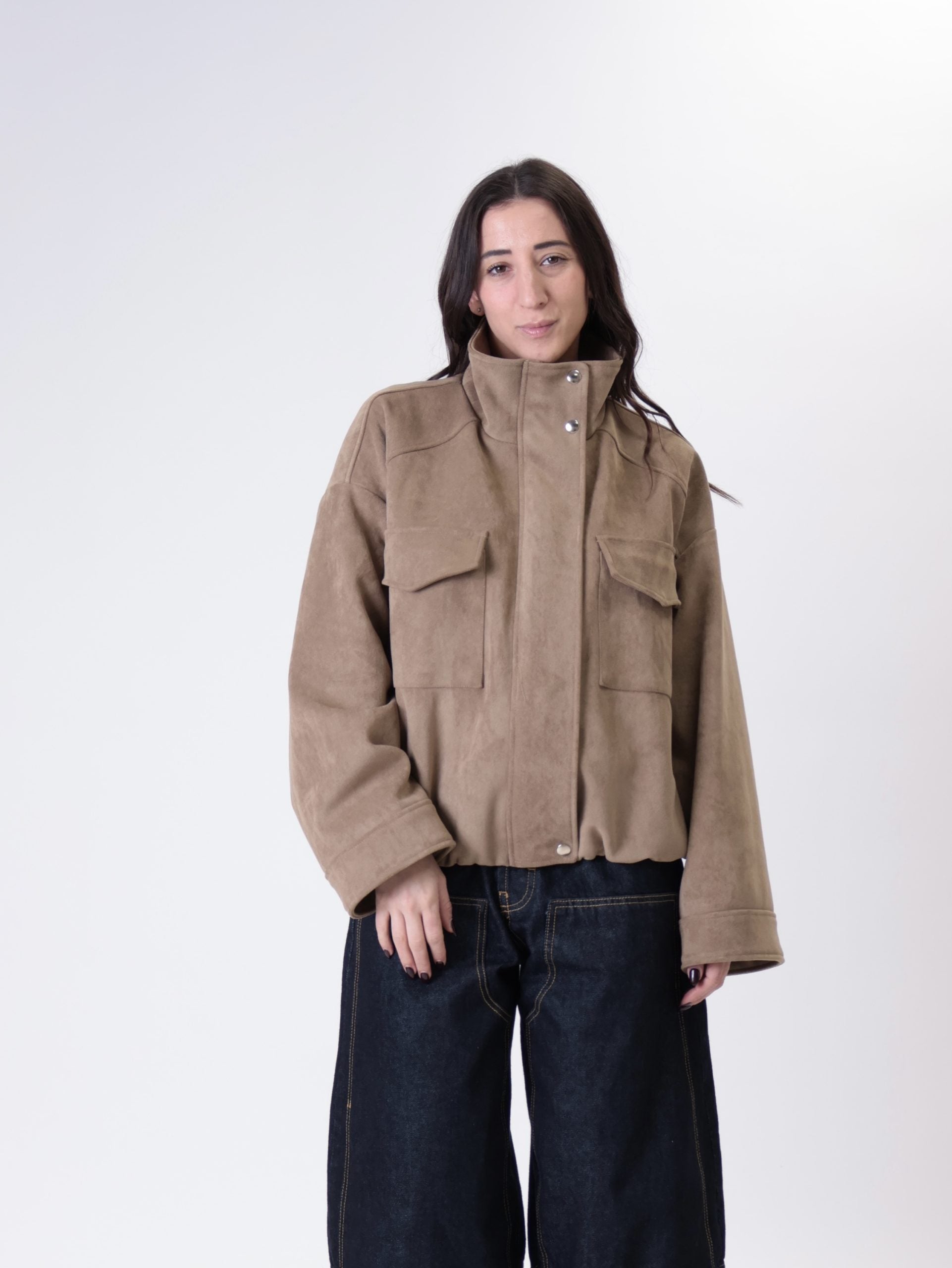Bomber suede Emily fango