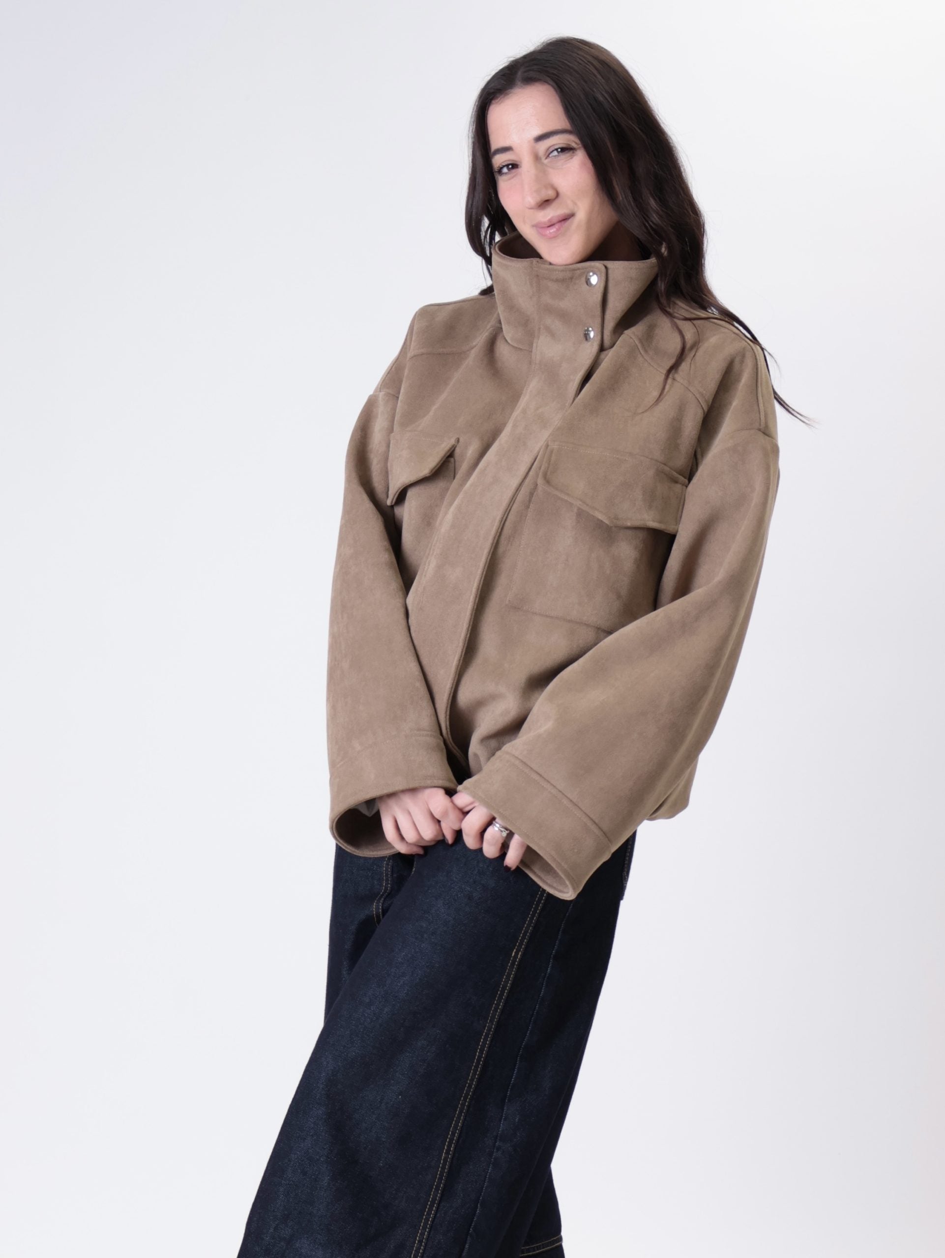 Bomber suede Emily fango