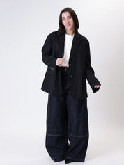 Blazer over cotone nero
