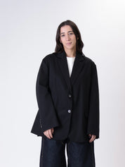 Blazer over cotone nero