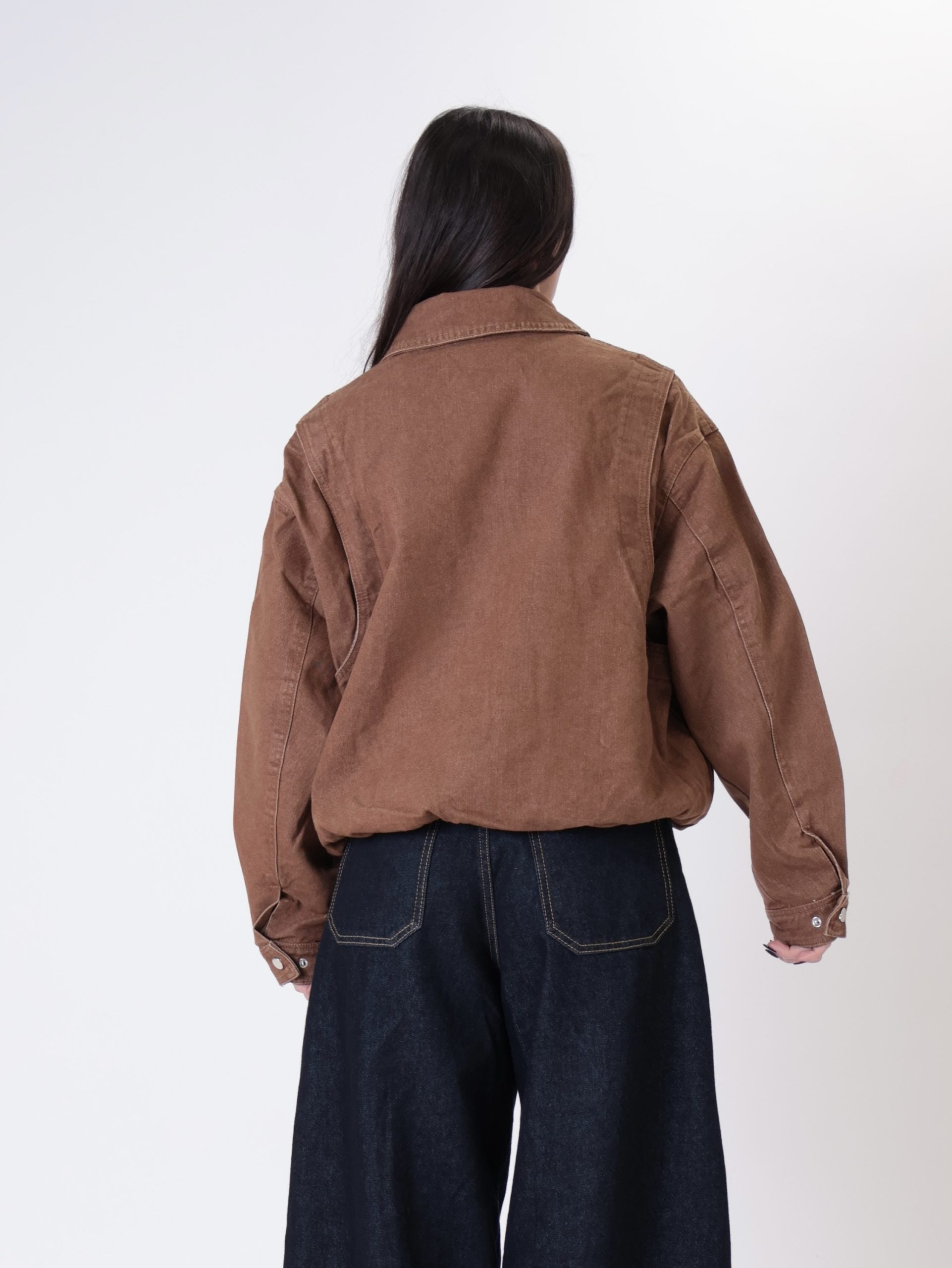 Camel Denver denim bomber