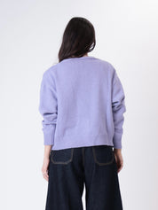 Basic lilac cotton cardigan
