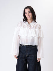 Blusa crop voilant burro
