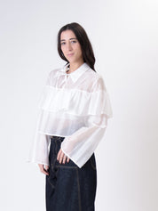 Blusa crop voilant burro