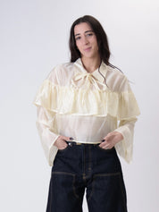 Blusa crop voilant pulcino