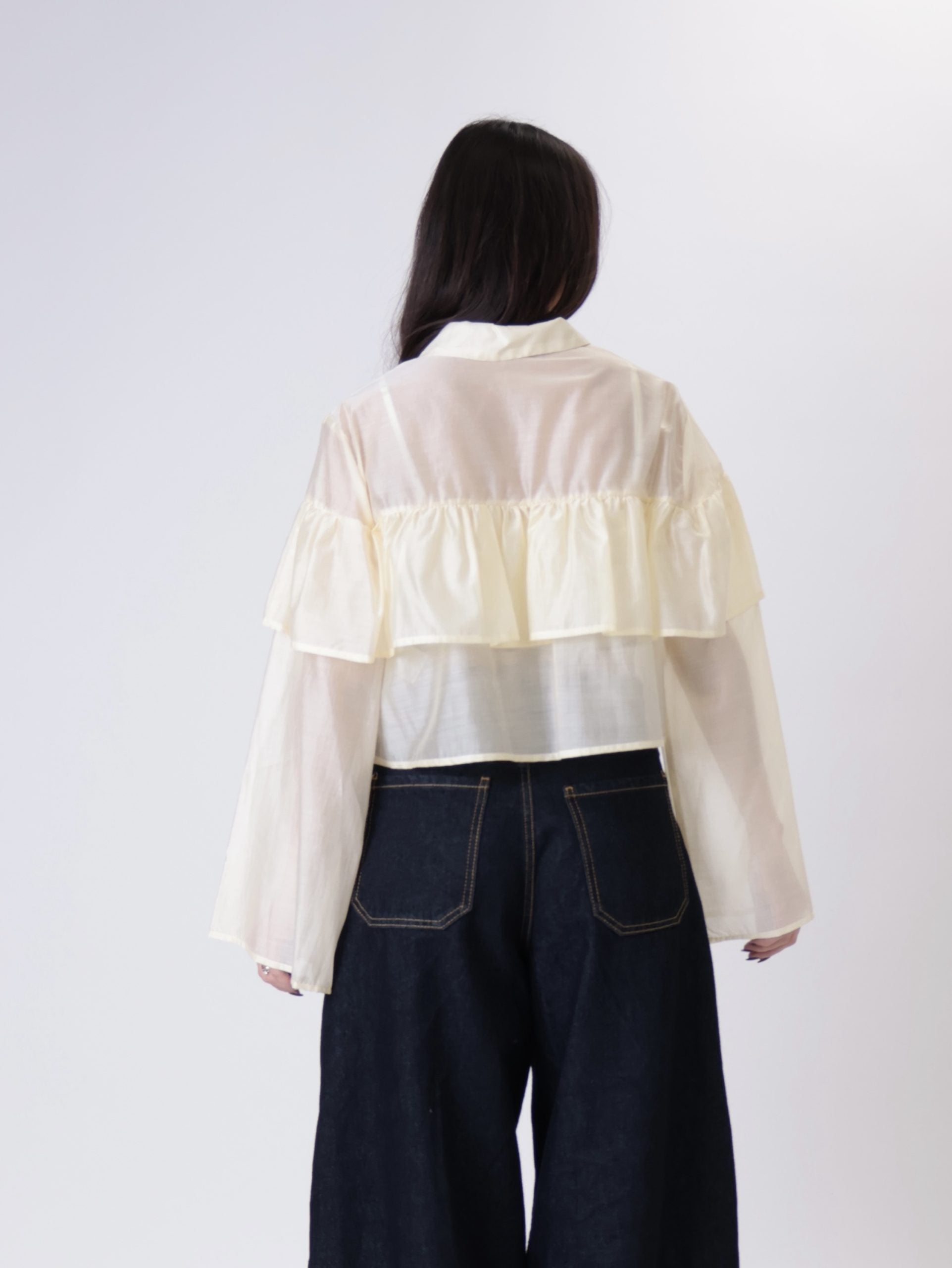 Blusa crop voilant pulcino