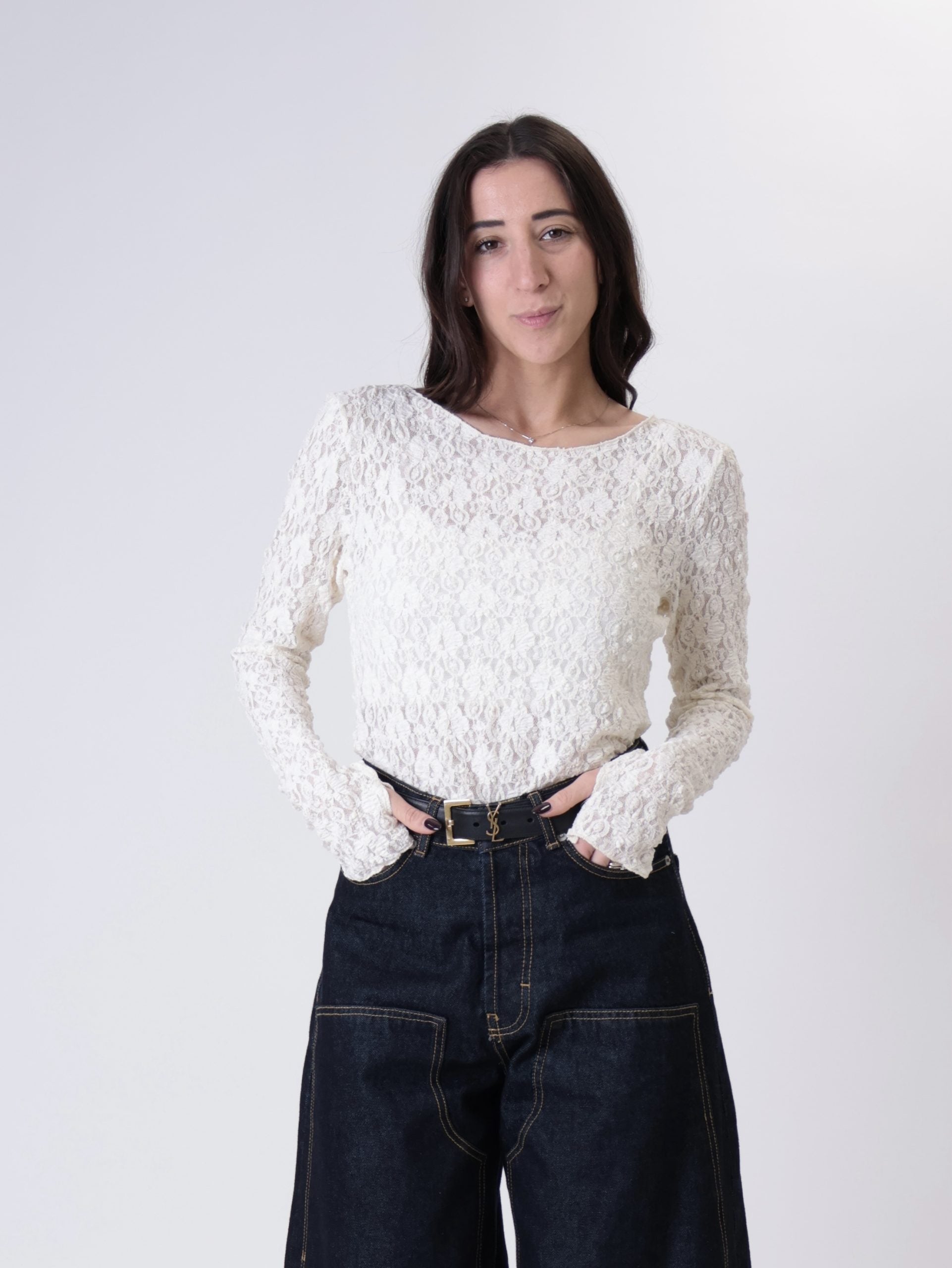 Butter lace shirt