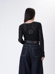 Black lace top