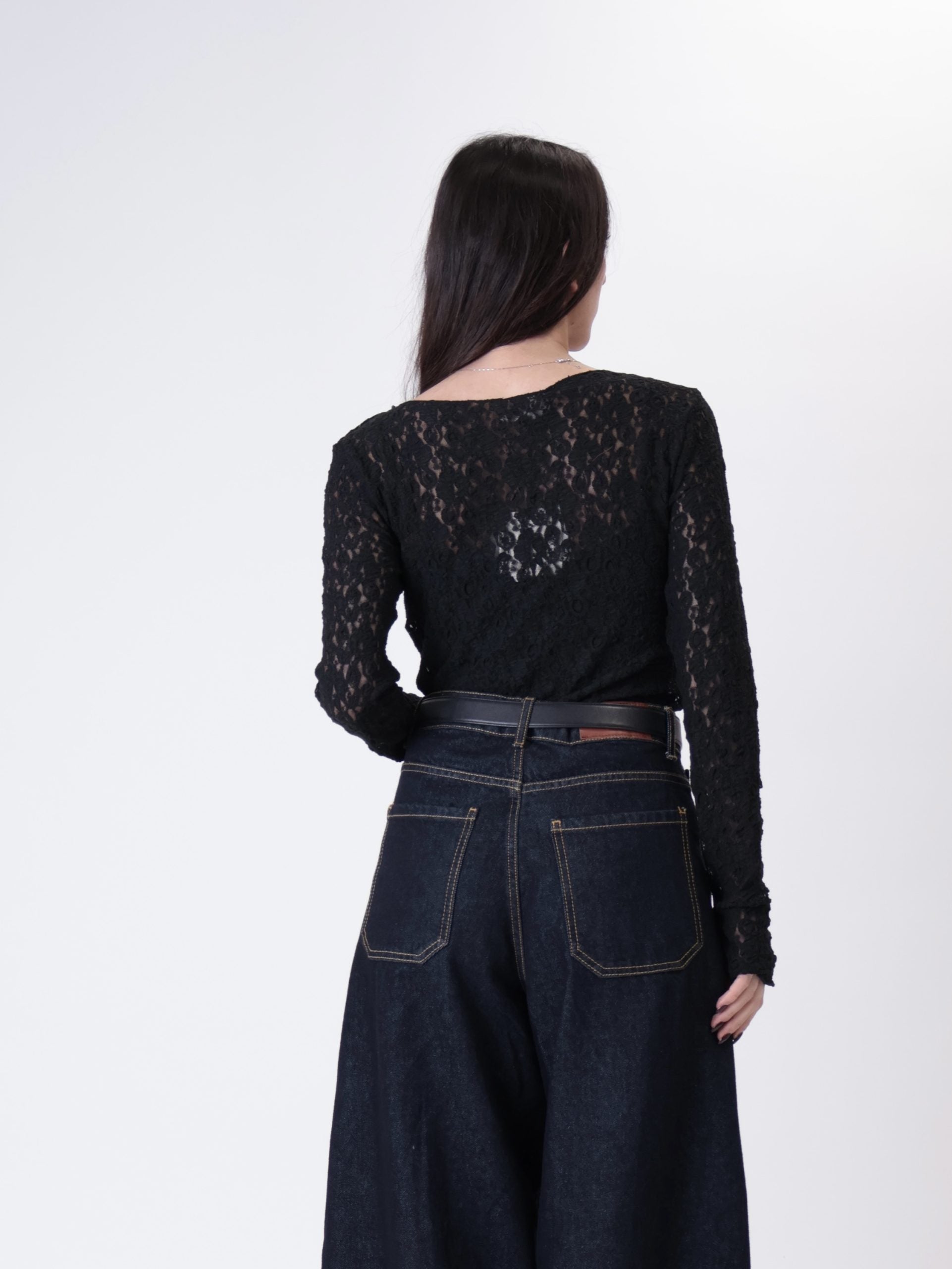 Black lace top