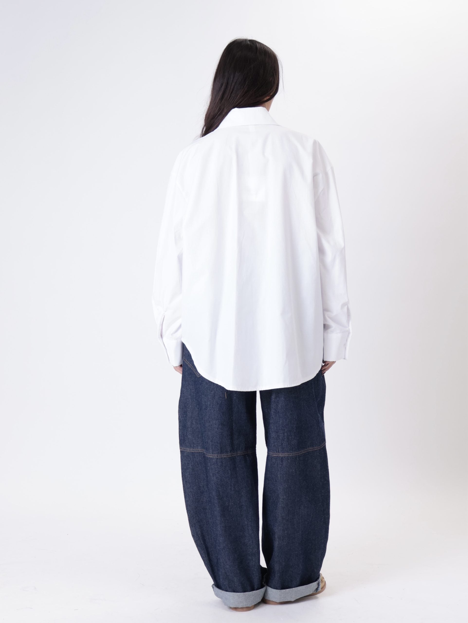 White sequin pocket shirt
