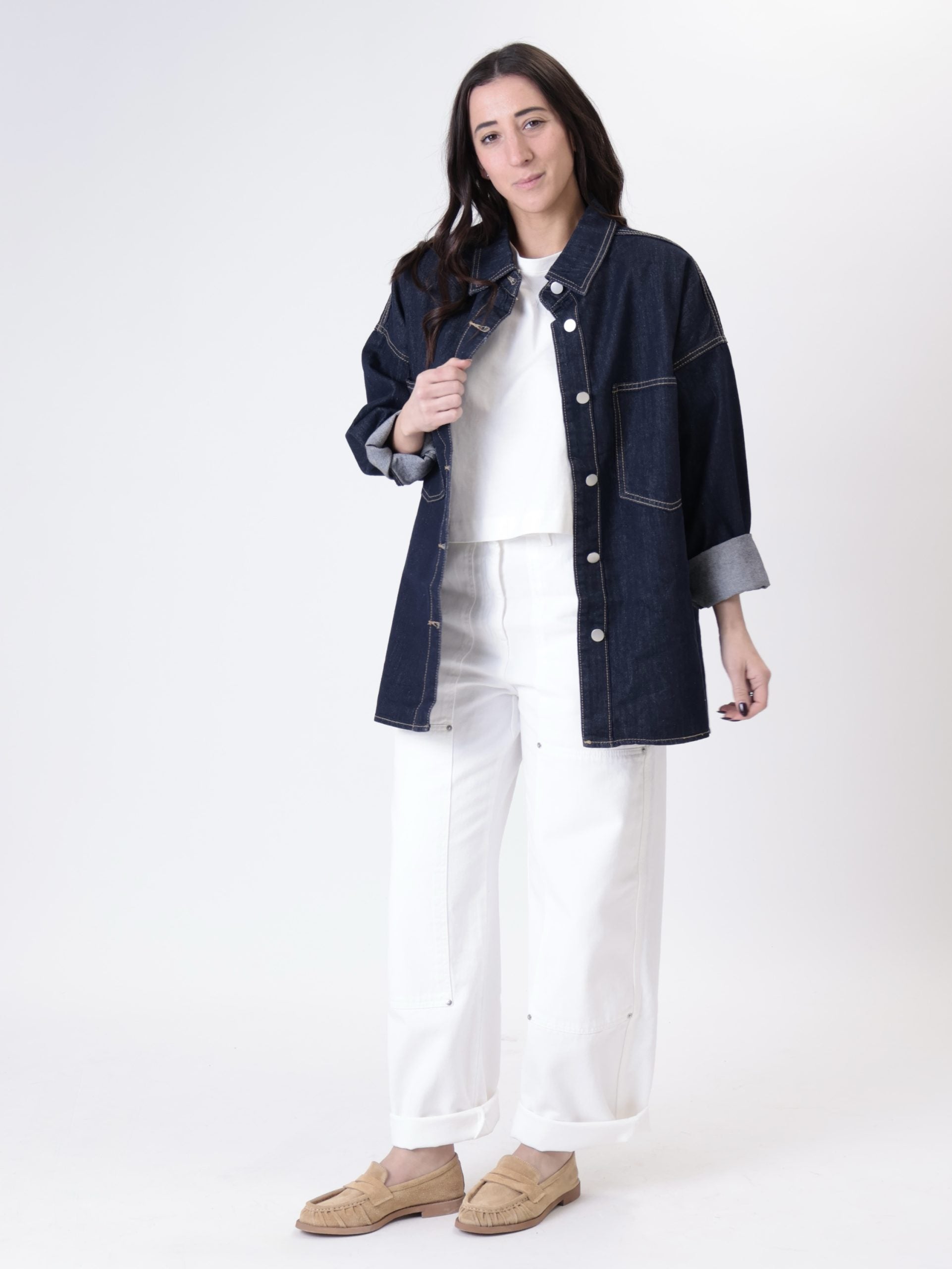 Camicia denim scuro