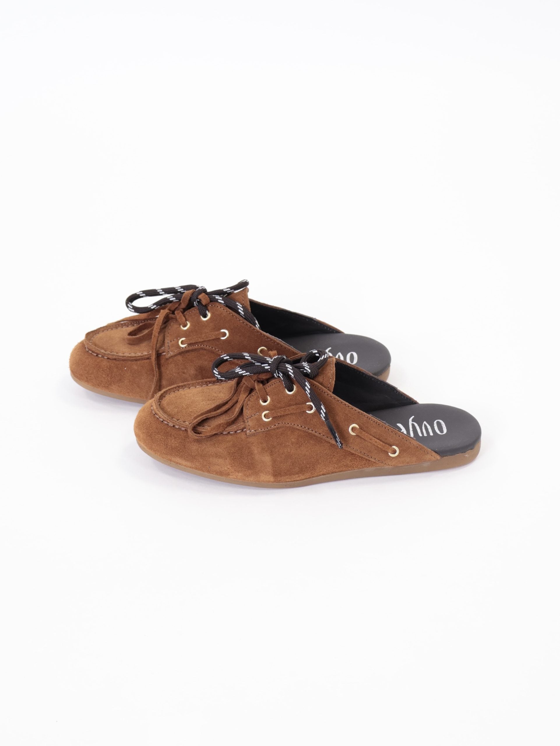 Leather suede boat clogs