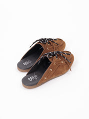 Leather suede boat clogs