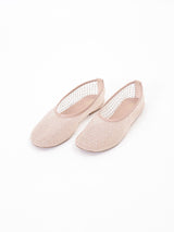 Pink rhinestone ballerina flat