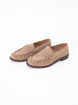 Honey crocodile loafer