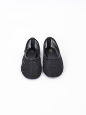 Black rhinestone ballerina