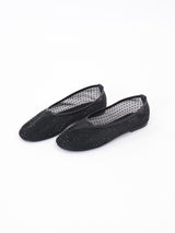 Black rhinestone ballerina