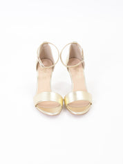Platinum heel sandal
