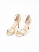 Platinum heel sandal