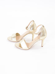 Platinum heel sandal