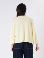 Pullover viscosa scollo V giallo