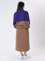 Lory sweatshirt purple/tobacco buttons