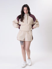 Shorts Miami beige/burgundy