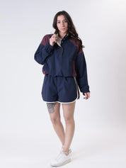 Shorts Miami blue/burgundy