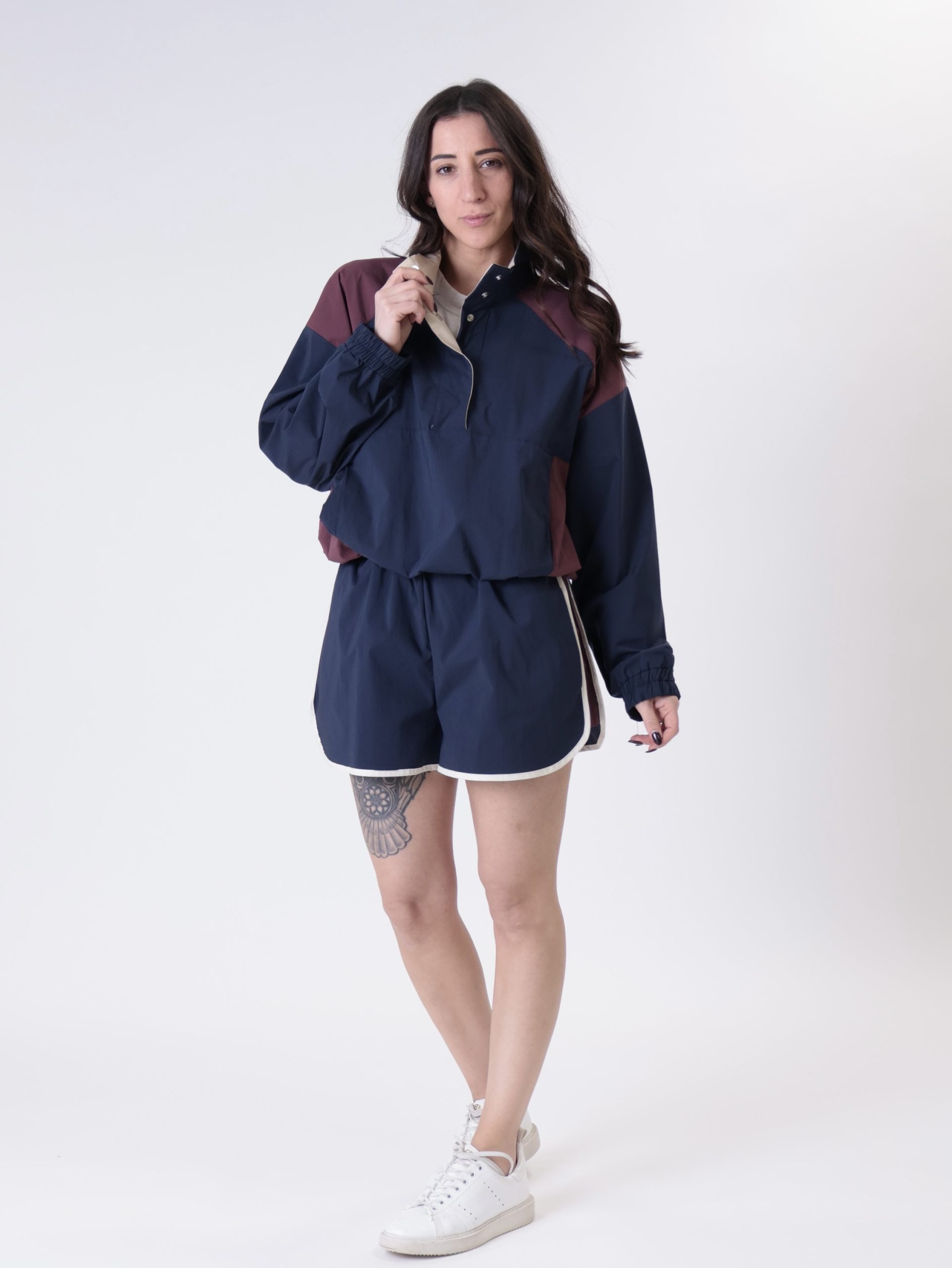 Miami jacket blue/burgundy