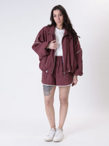 Bomber jacket Madda burgundy/butter