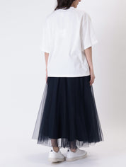 T-shirt lore panna/blu