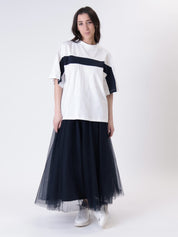 T-shirt lore panna/blu