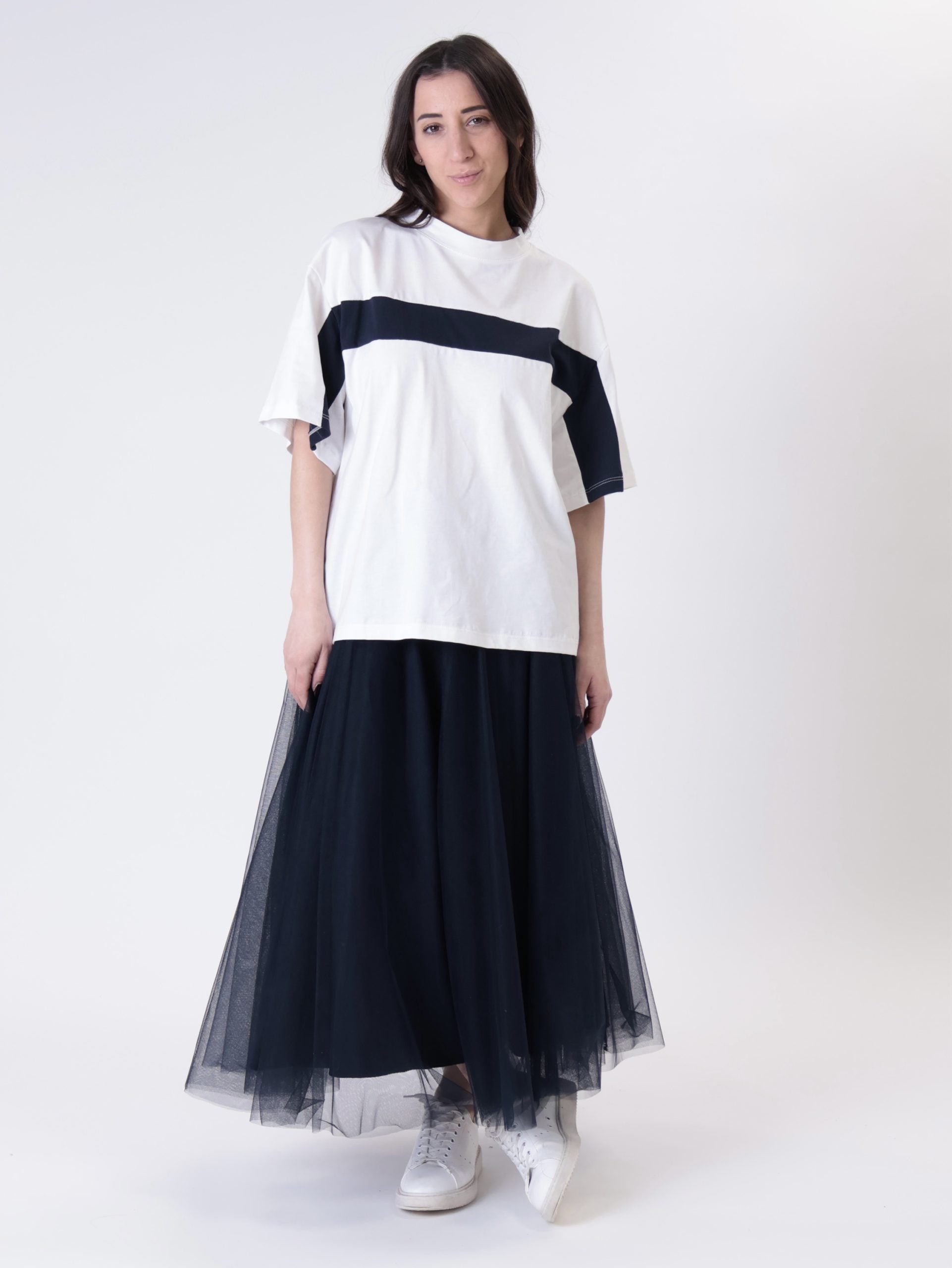 T-shirt lore panna/blu