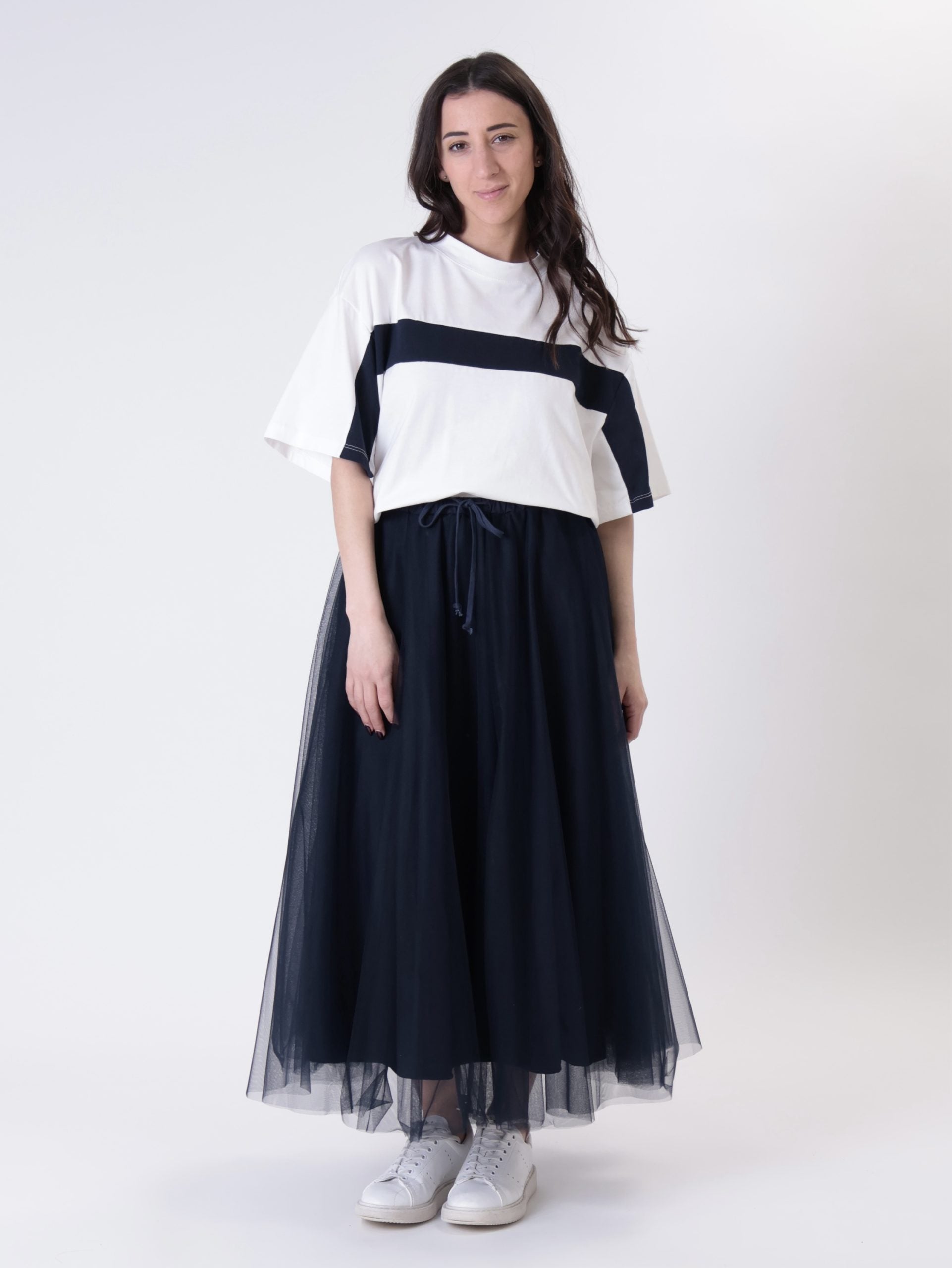 Blue tulle skirt