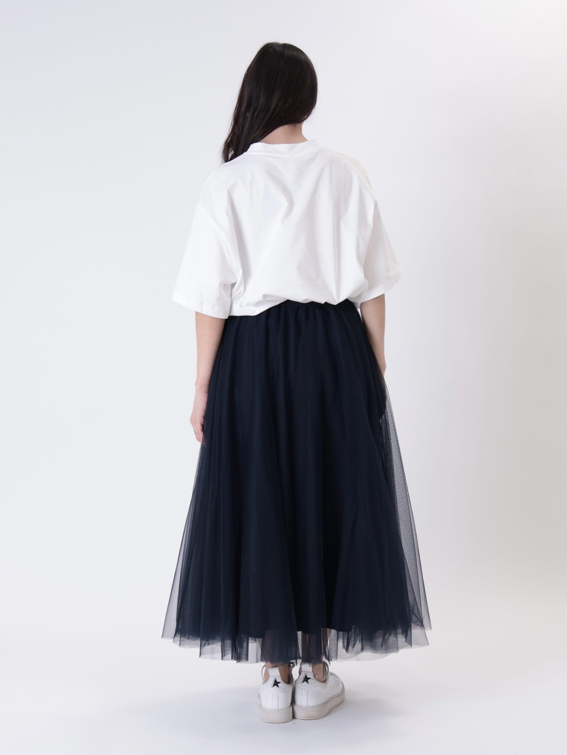 Blue tulle skirt