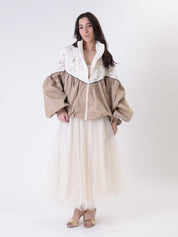 Tulle skirt with Chantilly lace